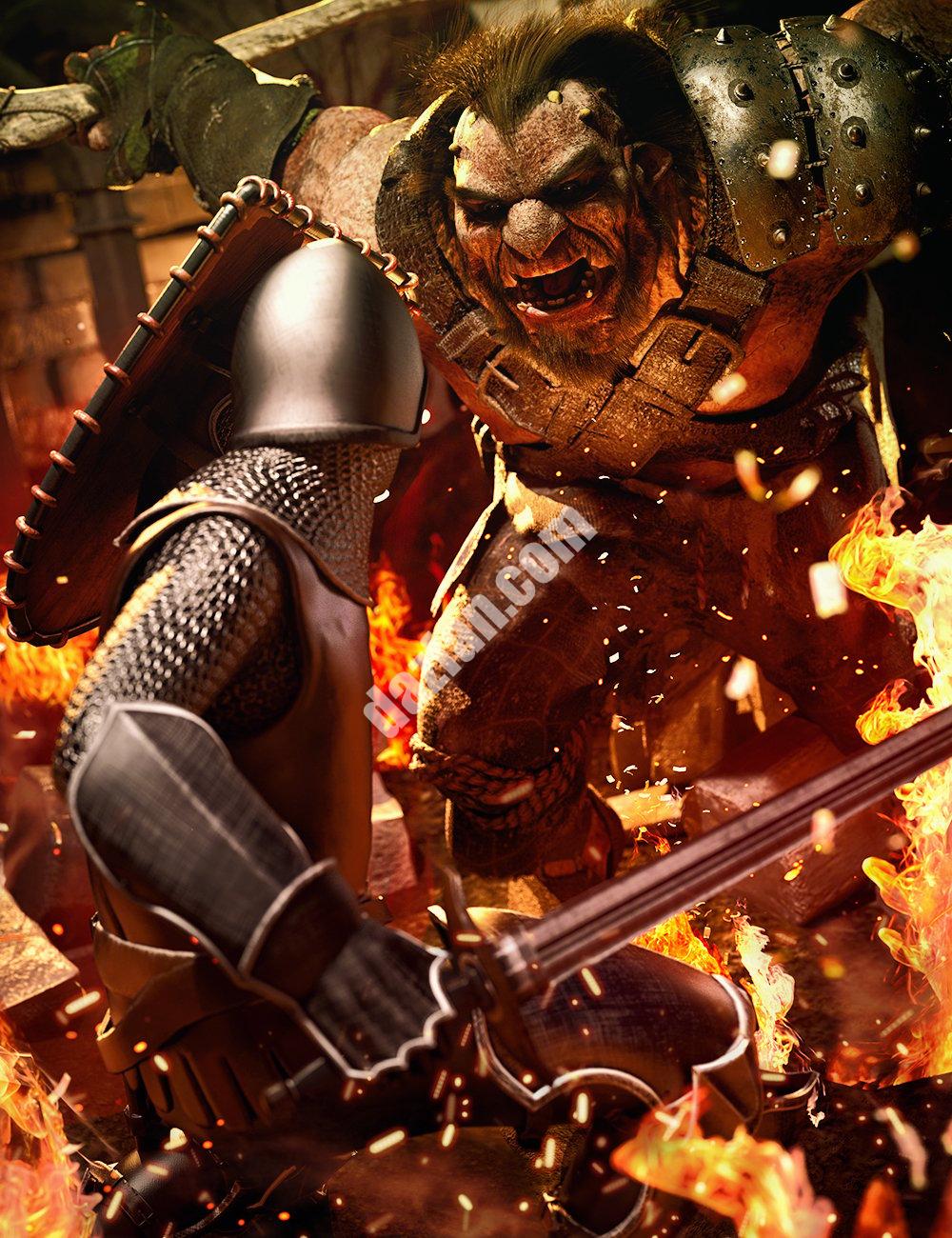 [daz合集] 爵士8.1骑士对巨人捆绑包-DAZ爱好者