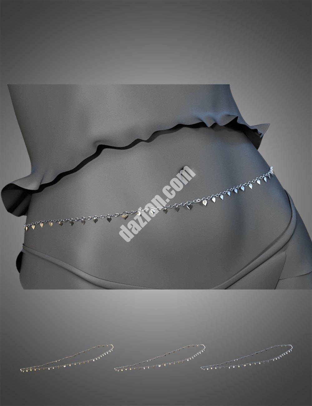 [daz服装] X-Fashion Dreams Genesis 8女性网布内衣肚脐链-DAZ爱好者