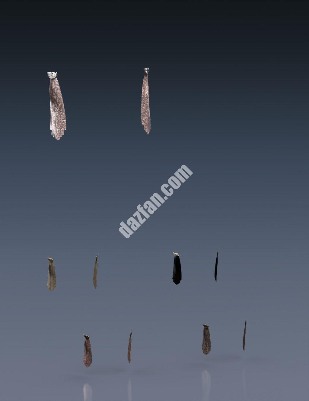 [daz服装] 创世纪8号女性戴的dForce月光宝绮思耳环-DAZ爱好者