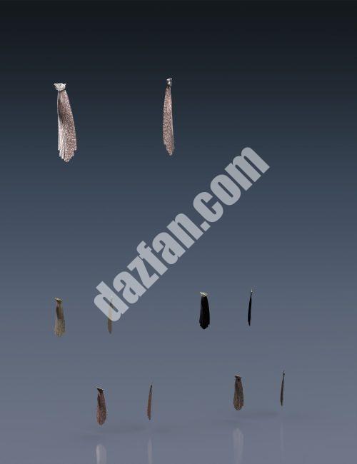 [daz服装] 创世纪8号女性戴的dForce月光宝绮思耳环-DAZ爱好者