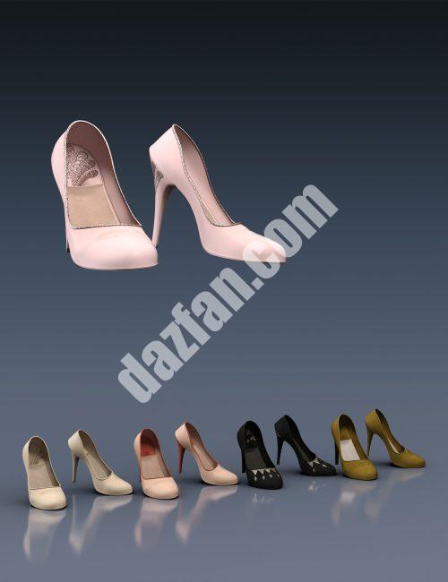 [daz服装] Genesis 8.1女式Moonlight Bliss高跟鞋-DAZ爱好者