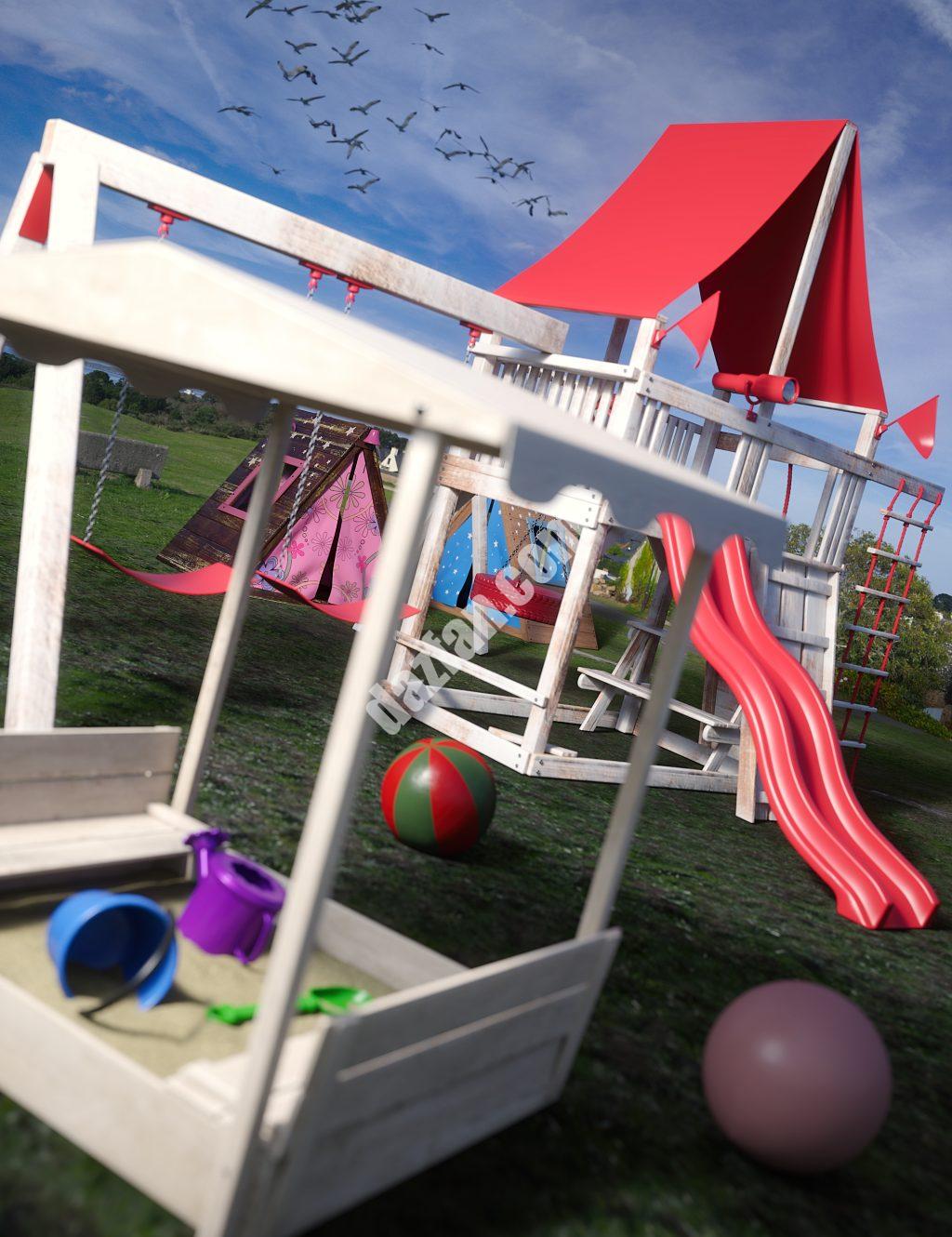 [daz合集] 装满你的后院：Playset捆绑包-DAZ爱好者