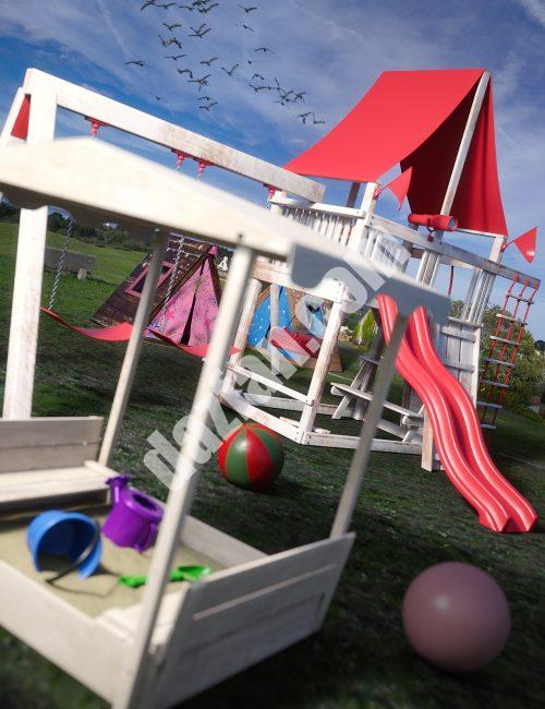 [daz合集] 装满你的后院：Playset捆绑包-DAZ爱好者