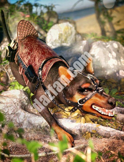 [daz道具] dForce Daz Dog 8鞍-DAZ爱好者