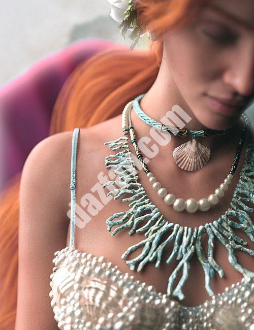 [daz服装] 创世纪8和8.1女性的Under Sea珠宝-DAZ爱好者