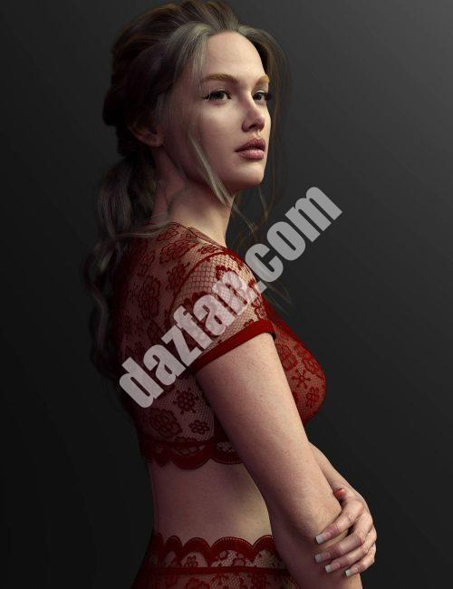 [daz服装] Genesis 9撞色蕾丝内衣-DAZ爱好者