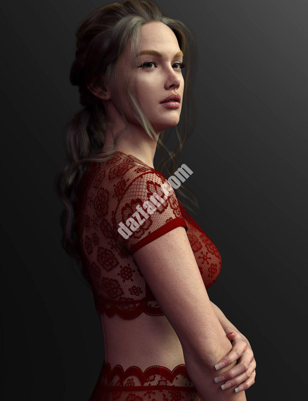 [daz服装] Genesis 9撞色蕾丝内衣-DAZ爱好者