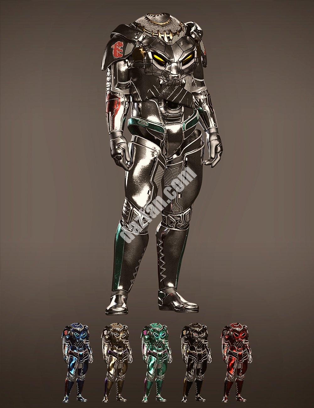 [daz服装] 创世纪8.1雄性的Mnyama装甲板-DAZ爱好者