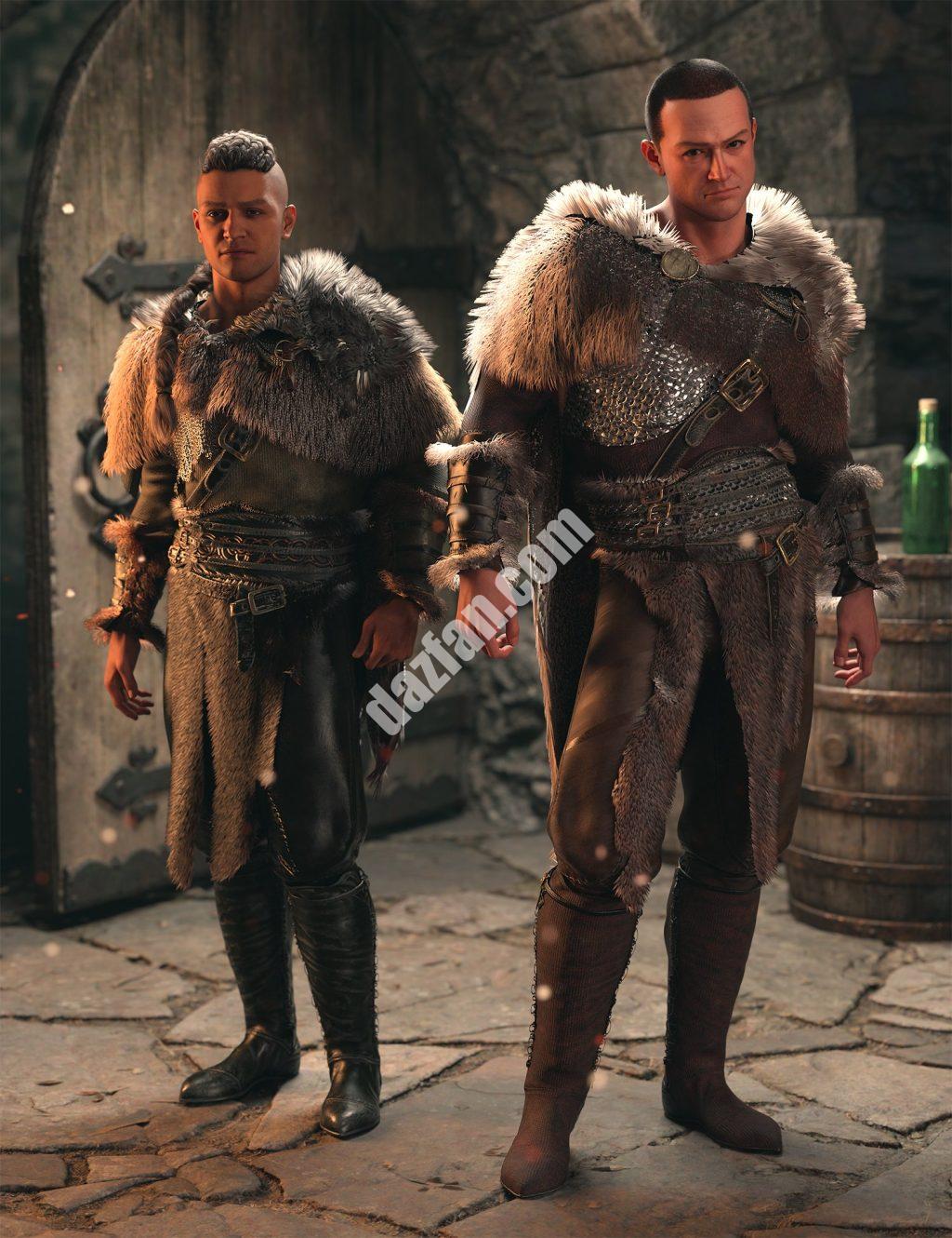 [daz服装] dForce Wolfskin维京人服装纹理-DAZ爱好者