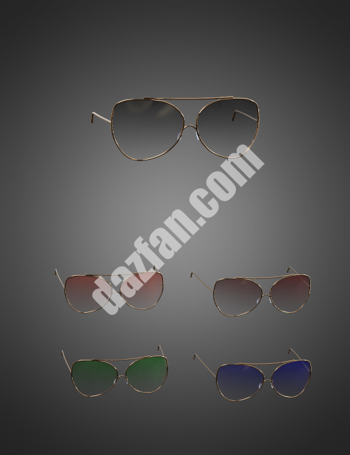 [daz服装] X-Fashion Color Cross泳装套装Genesis 8和8.1女性太阳镜-DAZ爱好者