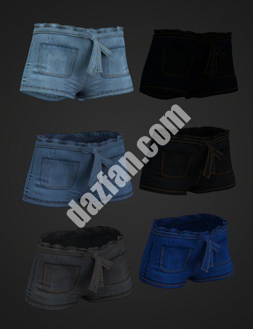 [daz服装] X时尚柔软休闲短裤，适用于Genesis 8和8.1女性-DAZ爱好者