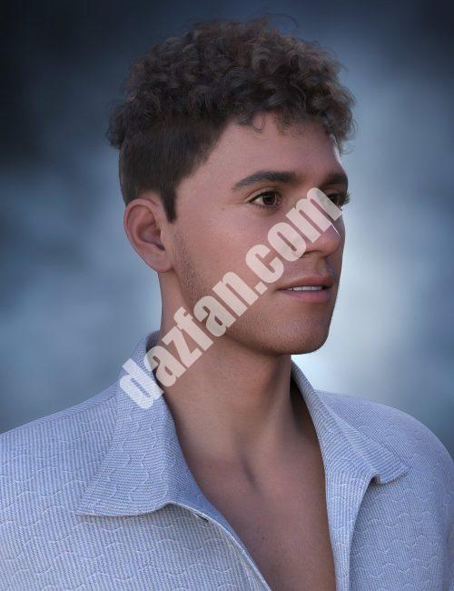 [daz发型] dForce创世纪9的艾丹头发-DAZ爱好者