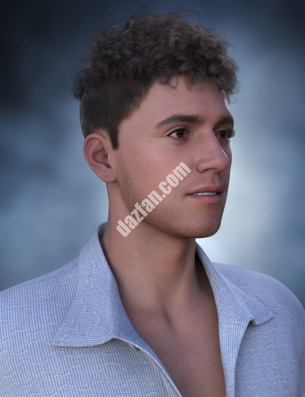 [daz发型] dForce创世纪9的艾丹头发-DAZ爱好者