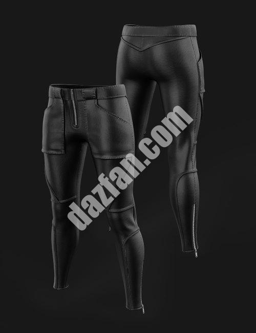 [daz服装] AJC Glamor Biker创世纪8和8.1女性套装长裤-DAZ爱好者