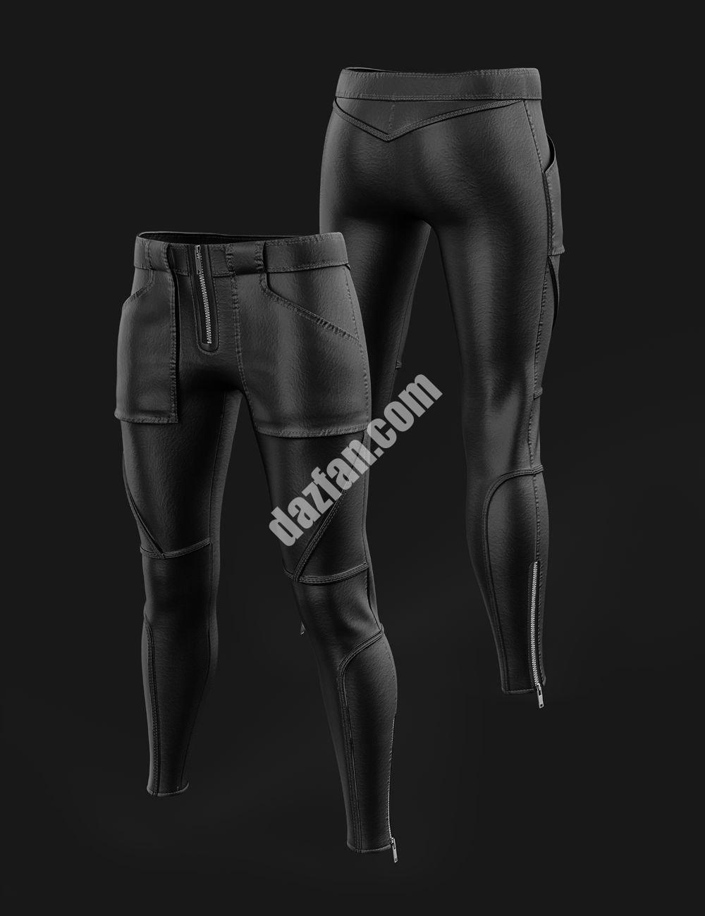 [daz服装] AJC Glamor Biker创世纪8和8.1女性套装长裤-DAZ爱好者