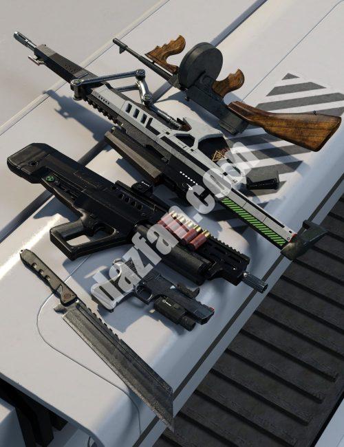 [daz道具] 阿米莉亚武器收藏-DAZ爱好者