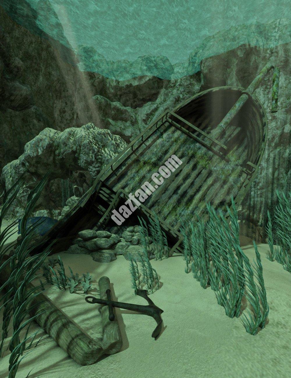 [daz场景] 水上幻想海盗残骸-DAZ爱好者