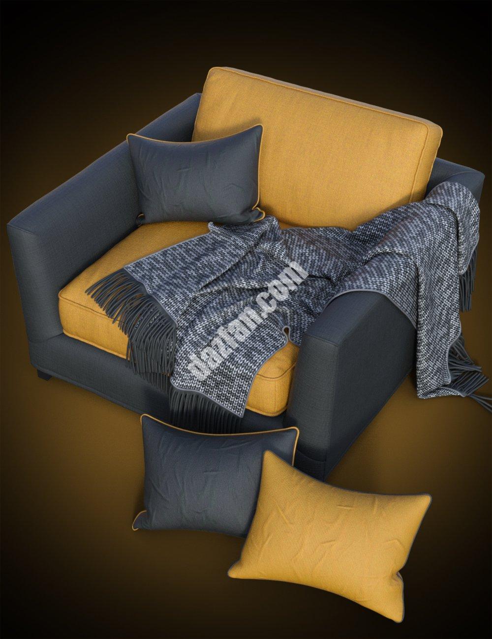 [daz道具] B.E.T.T.Y.客厅道具-DAZ爱好者