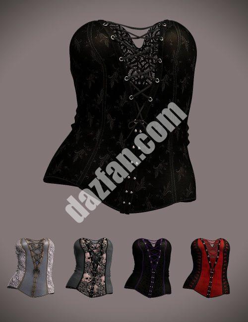 [daz服装] Blackstar Tempest创世纪8款女性紧身胸衣-DAZ爱好者