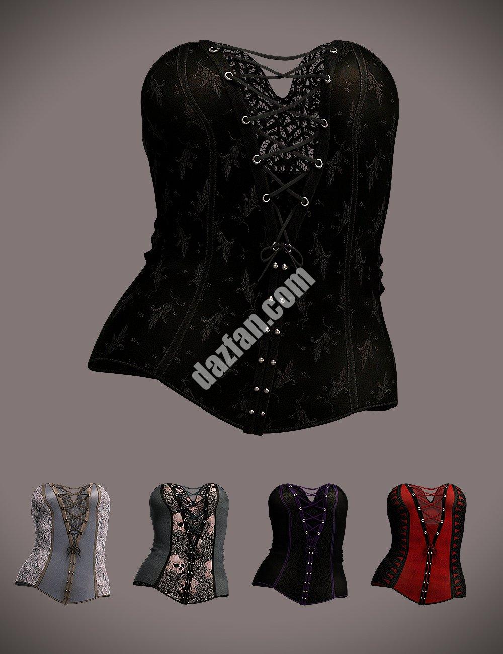 [daz服装] Blackstar Tempest创世纪8款女性紧身胸衣-DAZ爱好者