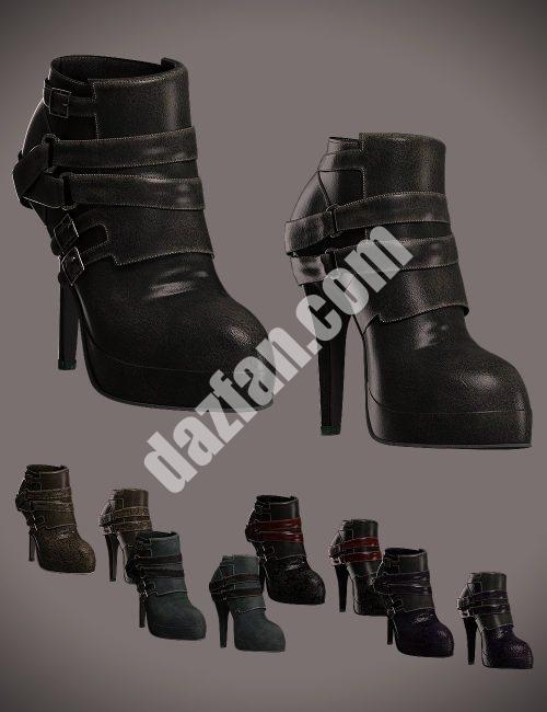 [daz服装] Blackstar Tempest创世8款女性高跟鞋-DAZ爱好者