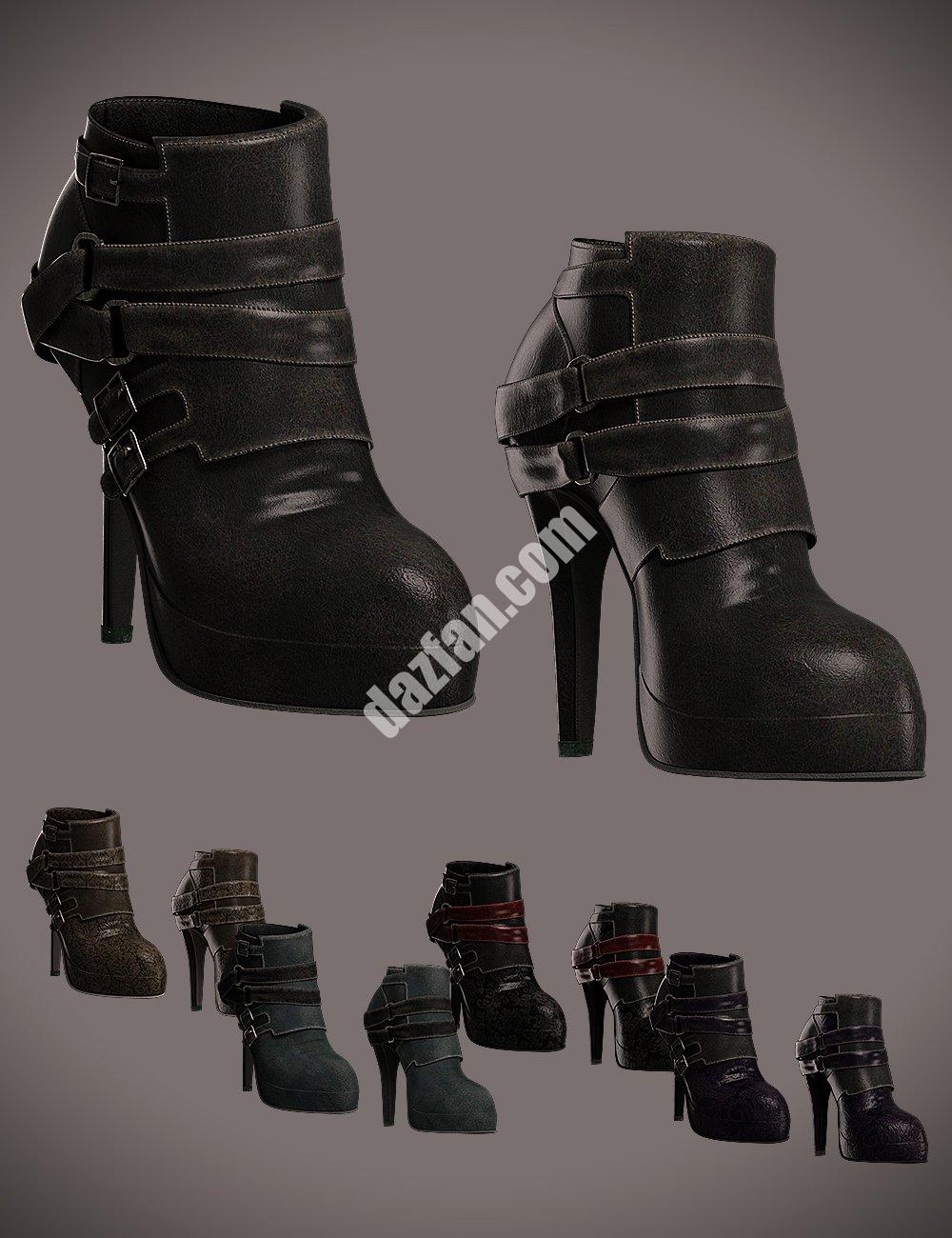 [daz服装] Blackstar Tempest创世8款女性高跟鞋-DAZ爱好者