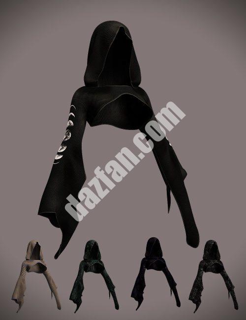 [daz服装] dForce Blackstar Tempest创世8号女性连帽-DAZ爱好者