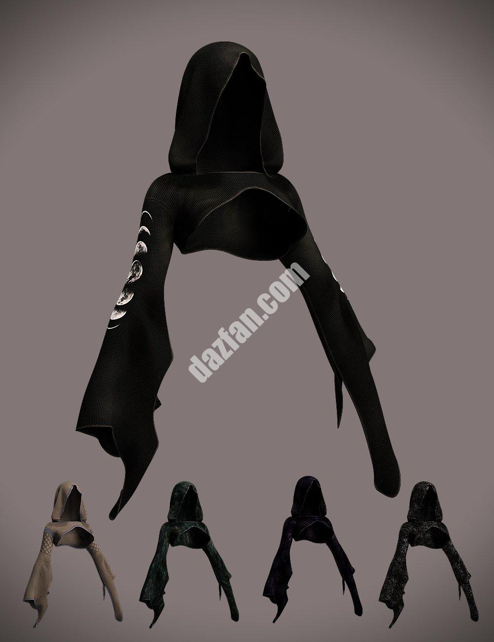 [daz服装] dForce Blackstar Tempest创世8号女性连帽-DAZ爱好者