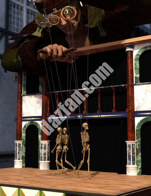 [daz合集] 骷髅傀儡姿势捆绑包 for 创世纪9-DAZ爱好者