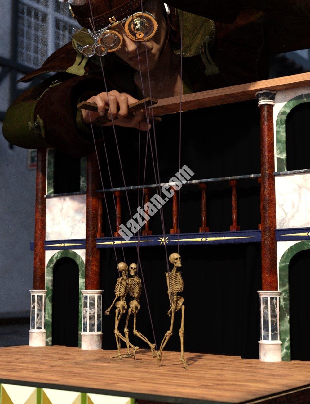 [daz合集] 骷髅傀儡姿势捆绑包 for 创世纪9-DAZ爱好者