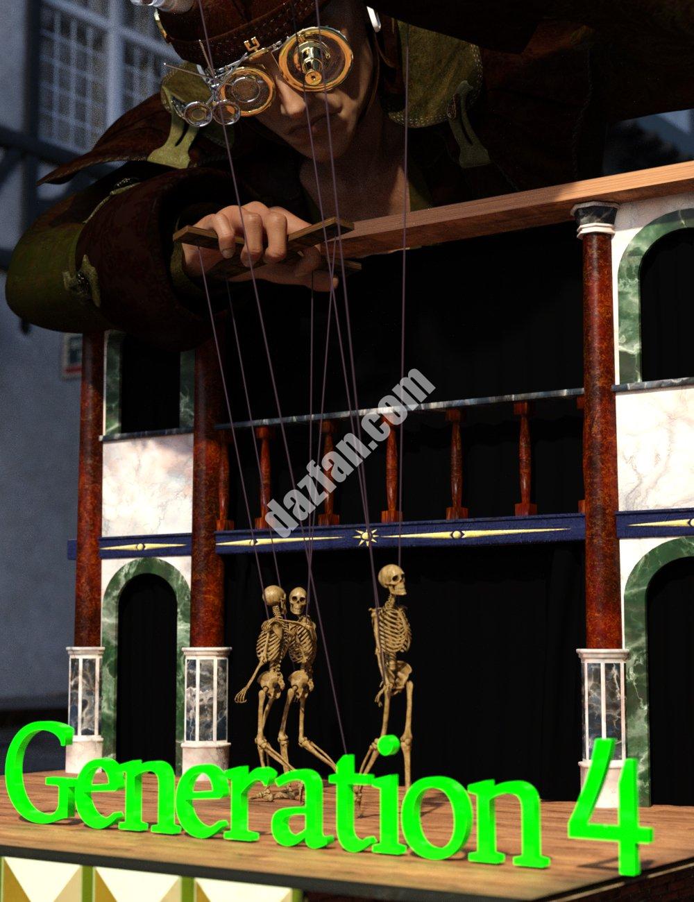 [daz姿势] 创世纪的骨小兵第4代的9个姿势-DAZ爱好者