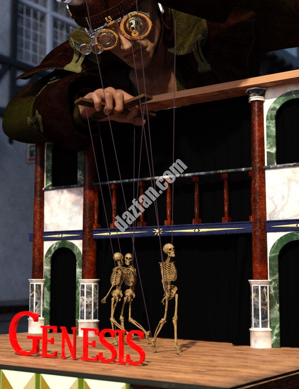 [daz姿势] 创世纪的骨小兵9个创世纪姿势-DAZ爱好者