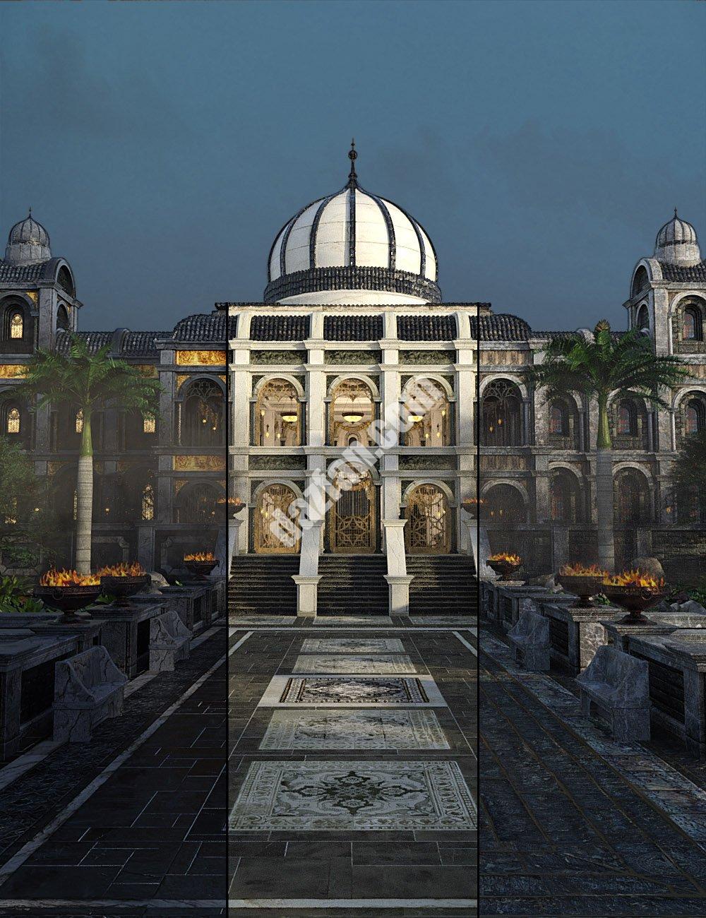 [daz插件] Borgia's Opulous Courtyard Texture Trifecta-DAZ爱好者