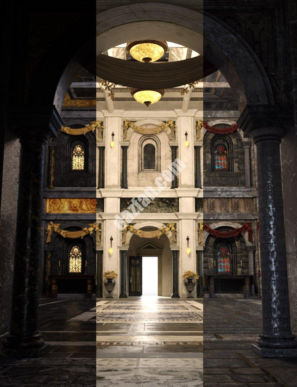 [daz插件] Borgia的Opulous Hall纹理Trifecta-DAZ爱好者