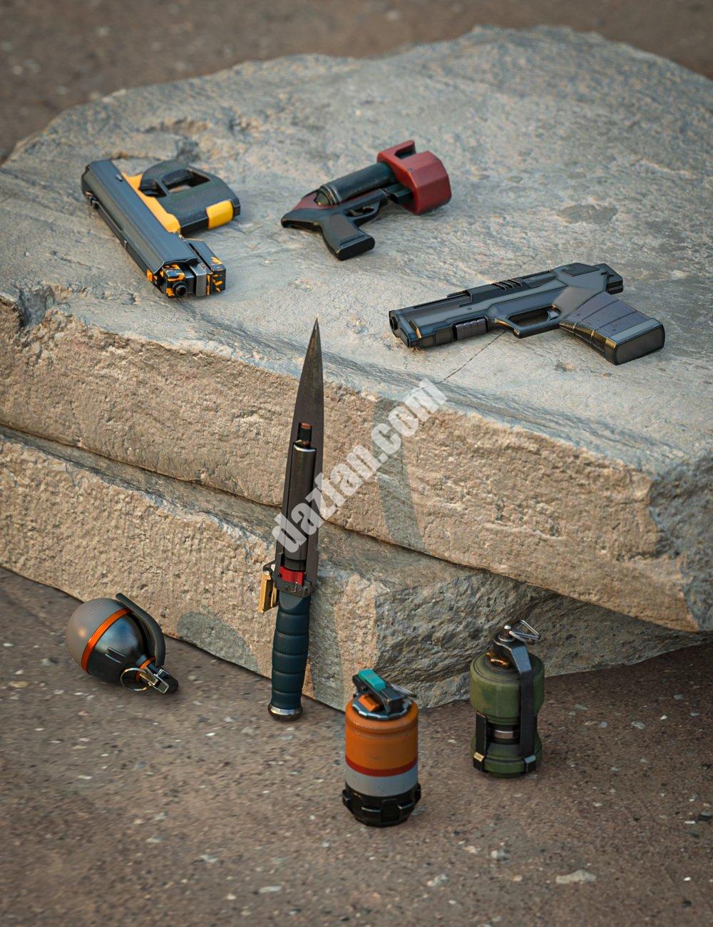 [daz道具] 创世纪9和8的BW Cyberblade操作武器-DAZ爱好者