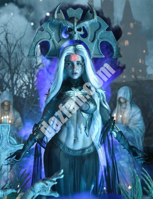 [daz服装] 创世纪9、8和8.1女性的dForce BW阴影王国装备-DAZ爱好者