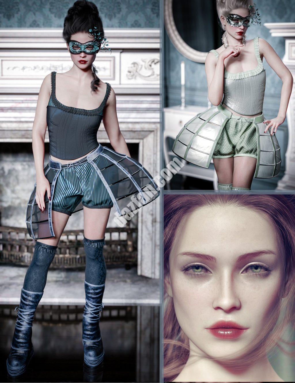 [daz合集] CB Fleur角色、服装和纹理扩展包-DAZ爱好者