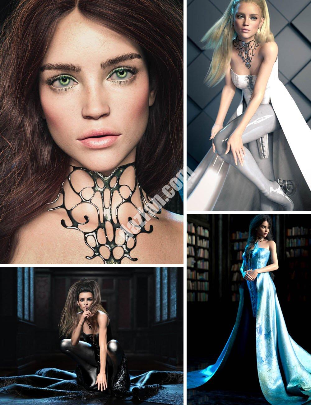 [daz合集] CB Sophia角色、服装和纹理集捆绑包-DAZ爱好者