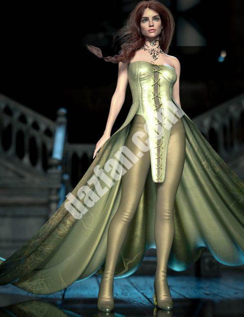 [daz服装] CB Sophia dForce Genesis 8和8.1女性服装套装-DAZ爱好者