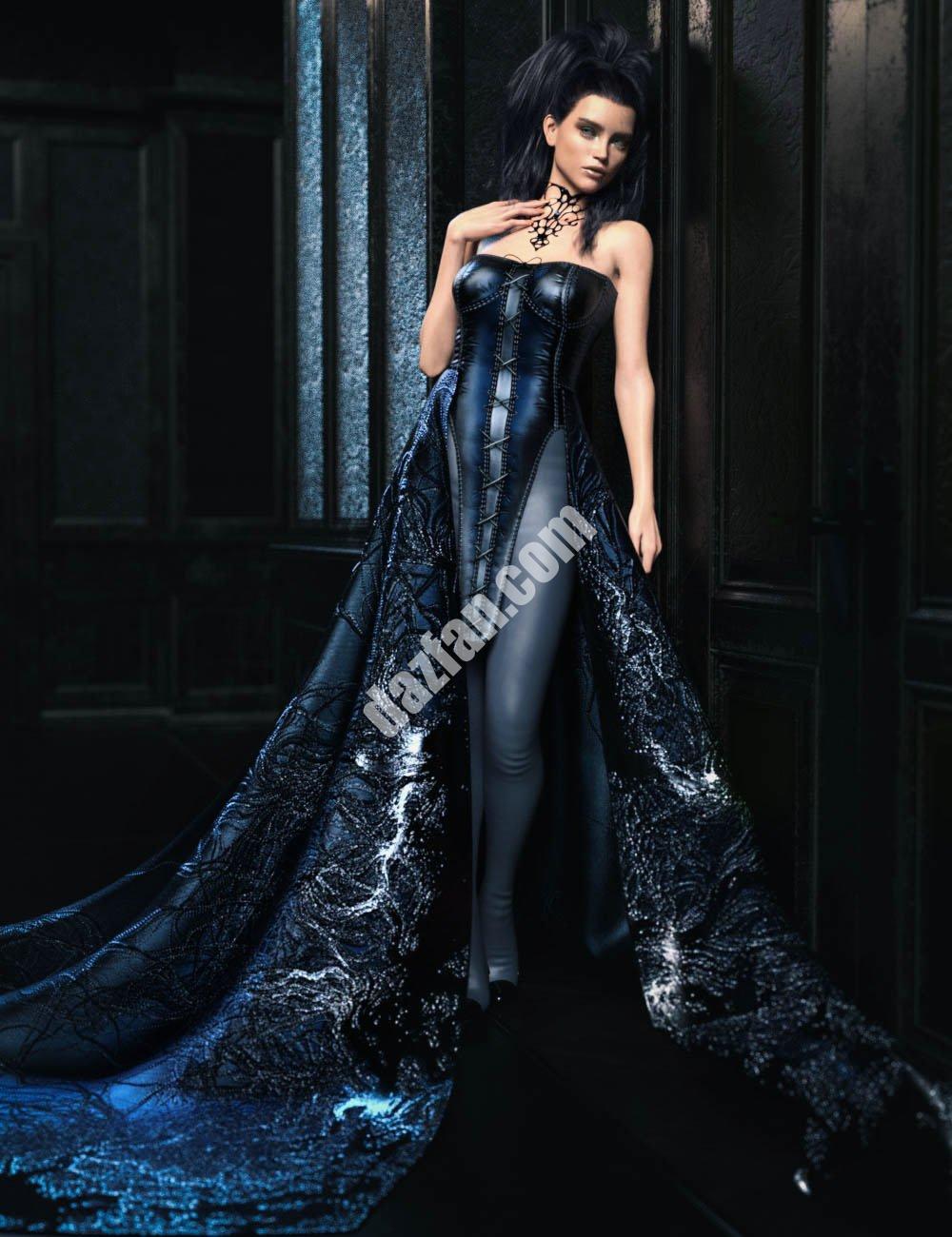 [daz服装] CB Sophia dForce服装套装珠宝纹理扩展-DAZ爱好者