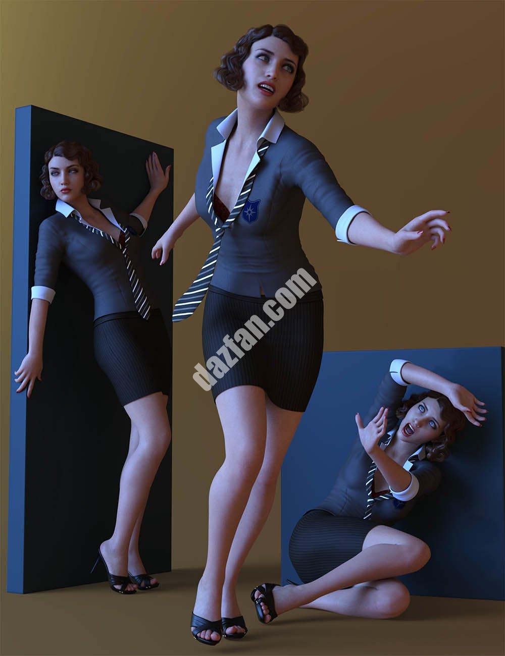 [daz姿势] CDI犯罪掩护姿势创世纪8.1女性-DAZ爱好者