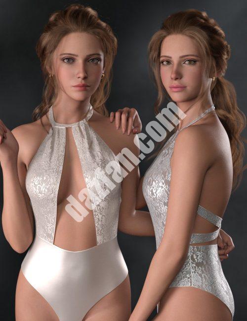 [daz服装] CHB Genesis 9优雅连体衣和耳环-DAZ爱好者