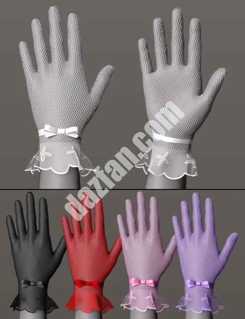 [daz服装] 适用于Genesis 8和8.1女性的CNB蕾丝手套-DAZ爱好者