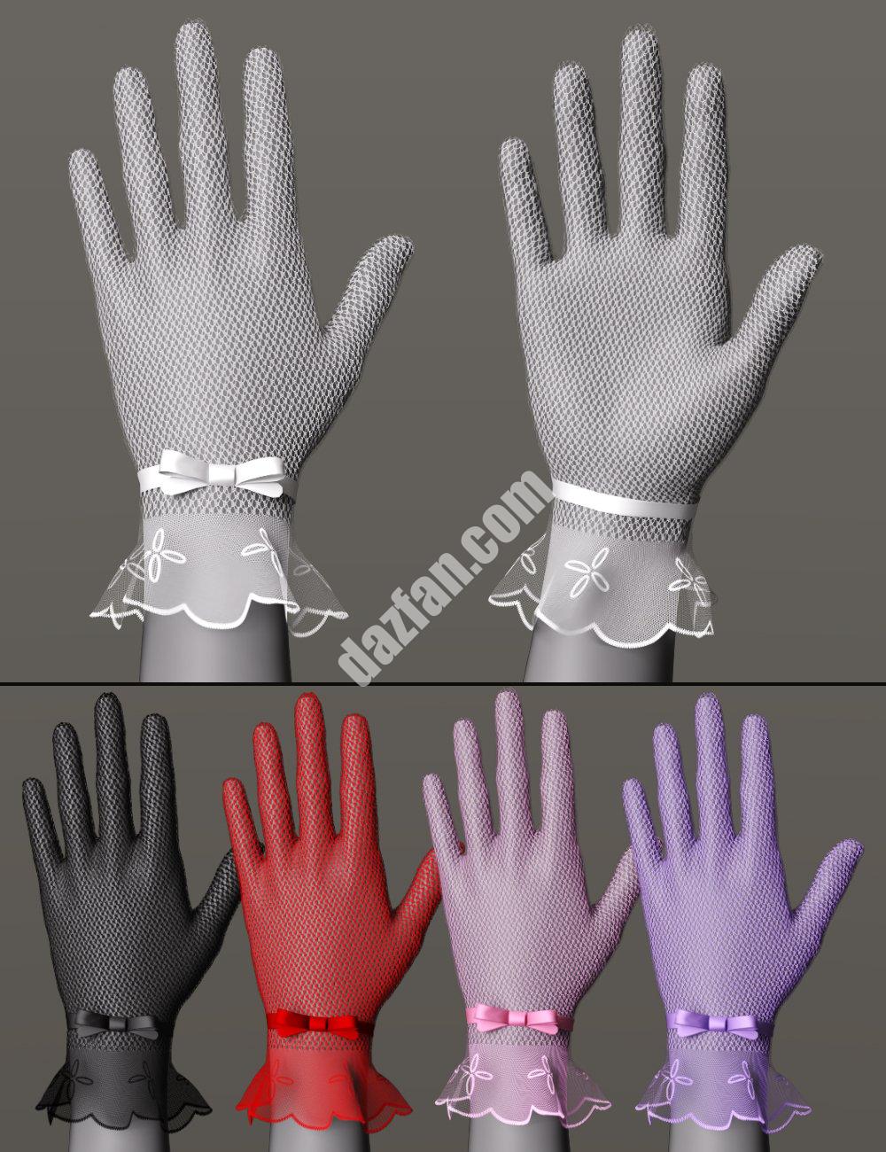 [daz服装] 适用于Genesis 8和8.1女性的CNB蕾丝手套-DAZ爱好者