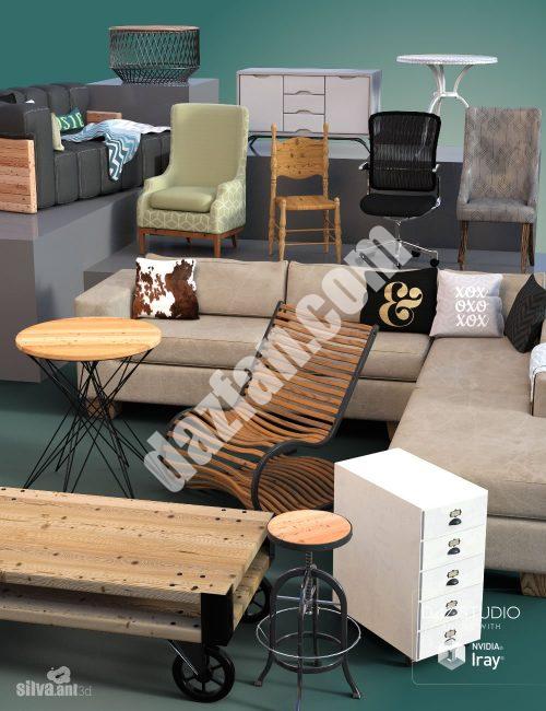 [daz场景] 家具收藏-DAZ爱好者