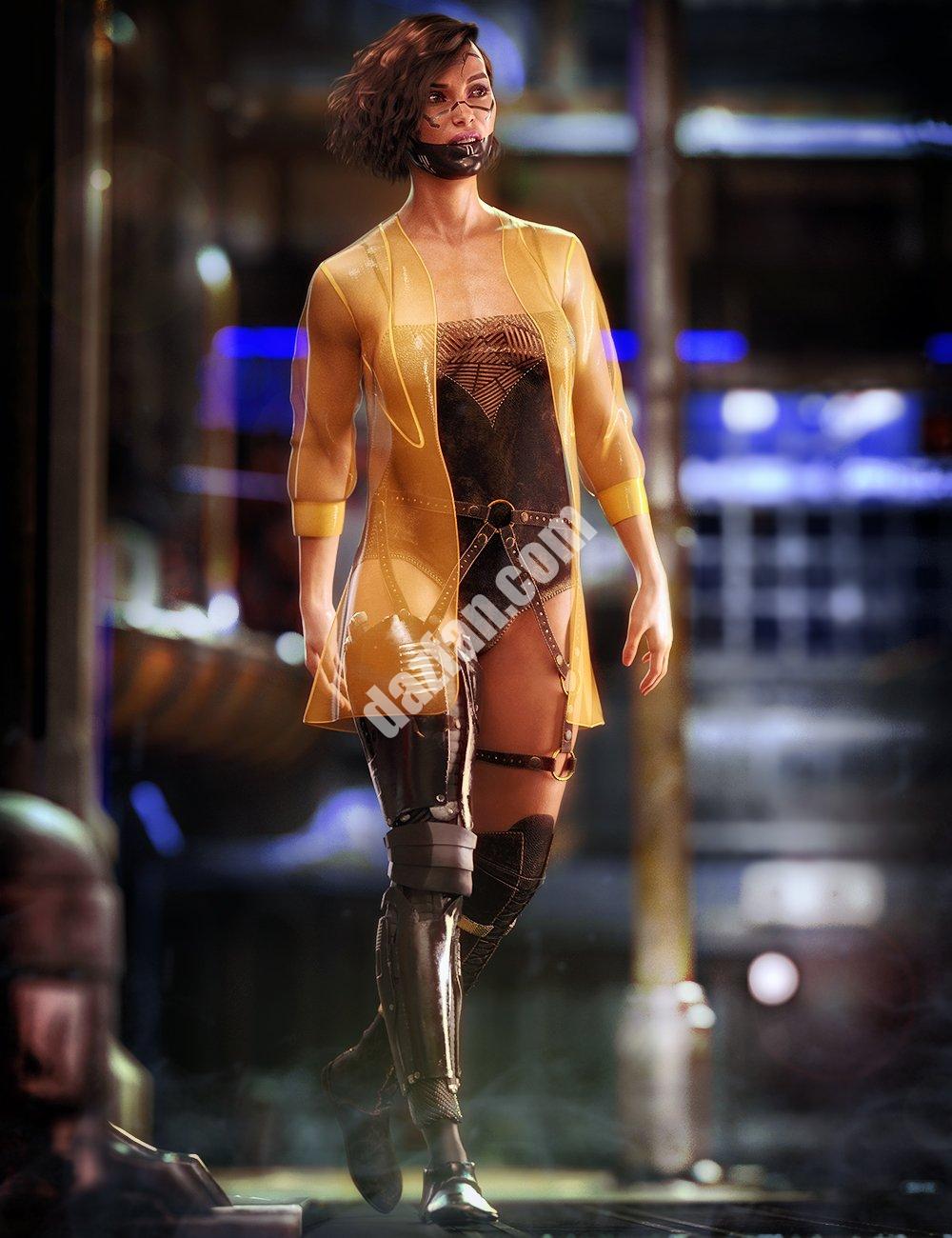 [daz服装] 创世纪8号女性的dForce赛博格灵魂装备-DAZ爱好者