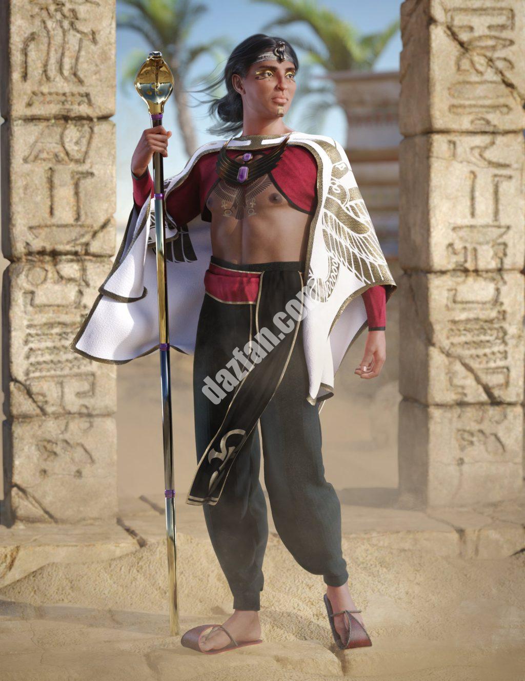 [daz服装] dForce国王诅咒创世纪8雄性装备-DAZ爱好者