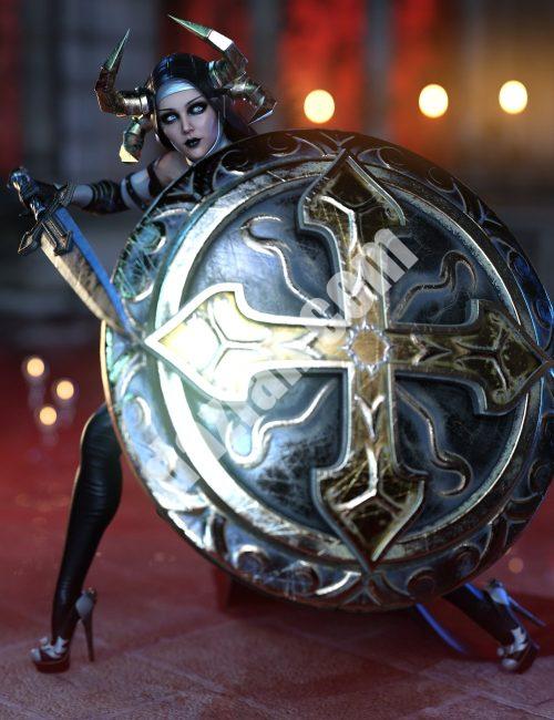 [daz道具] 创世纪8和8.1女性的黑暗修女武器-DAZ爱好者