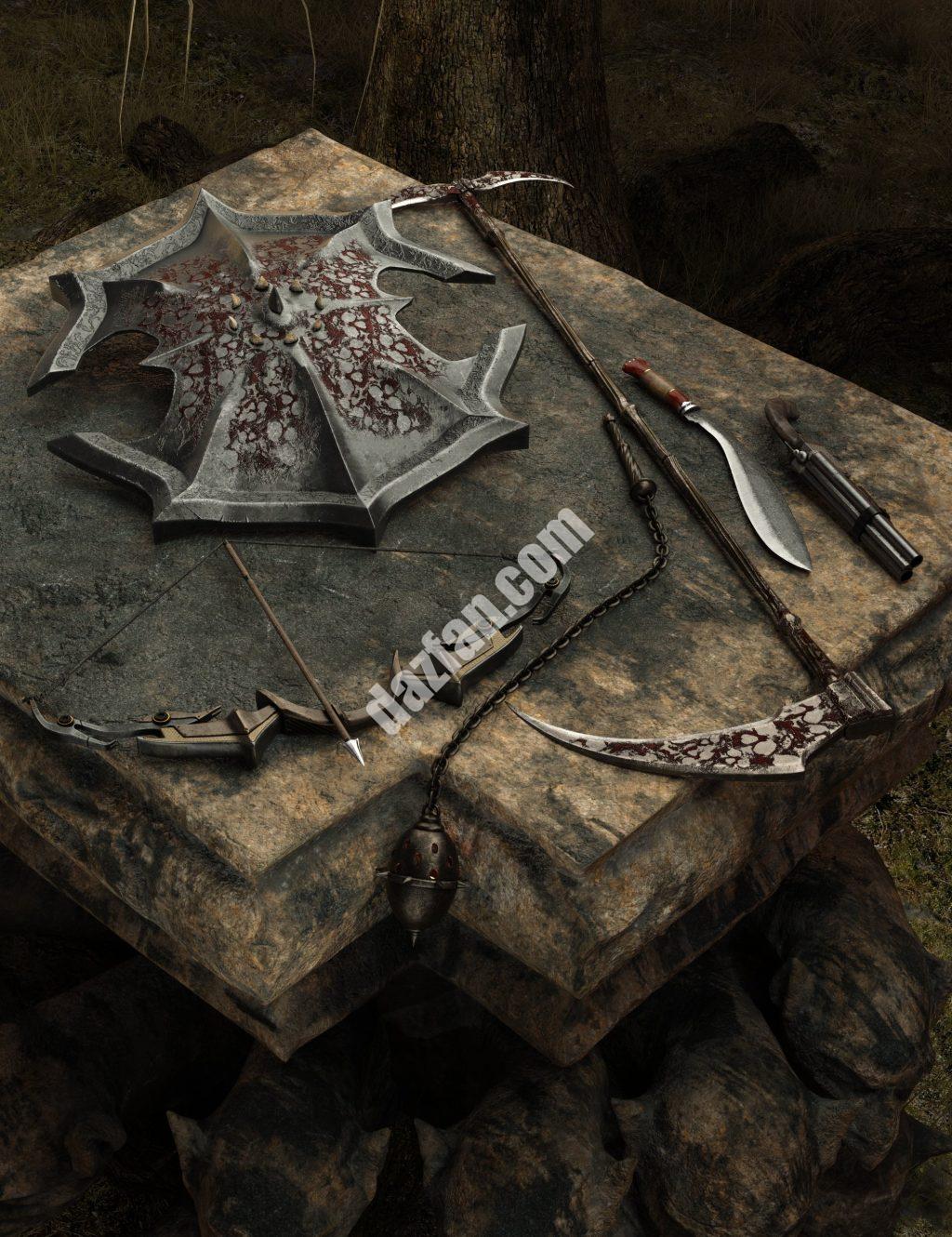 [daz道具] 悲伤的日子武器系列-DAZ爱好者