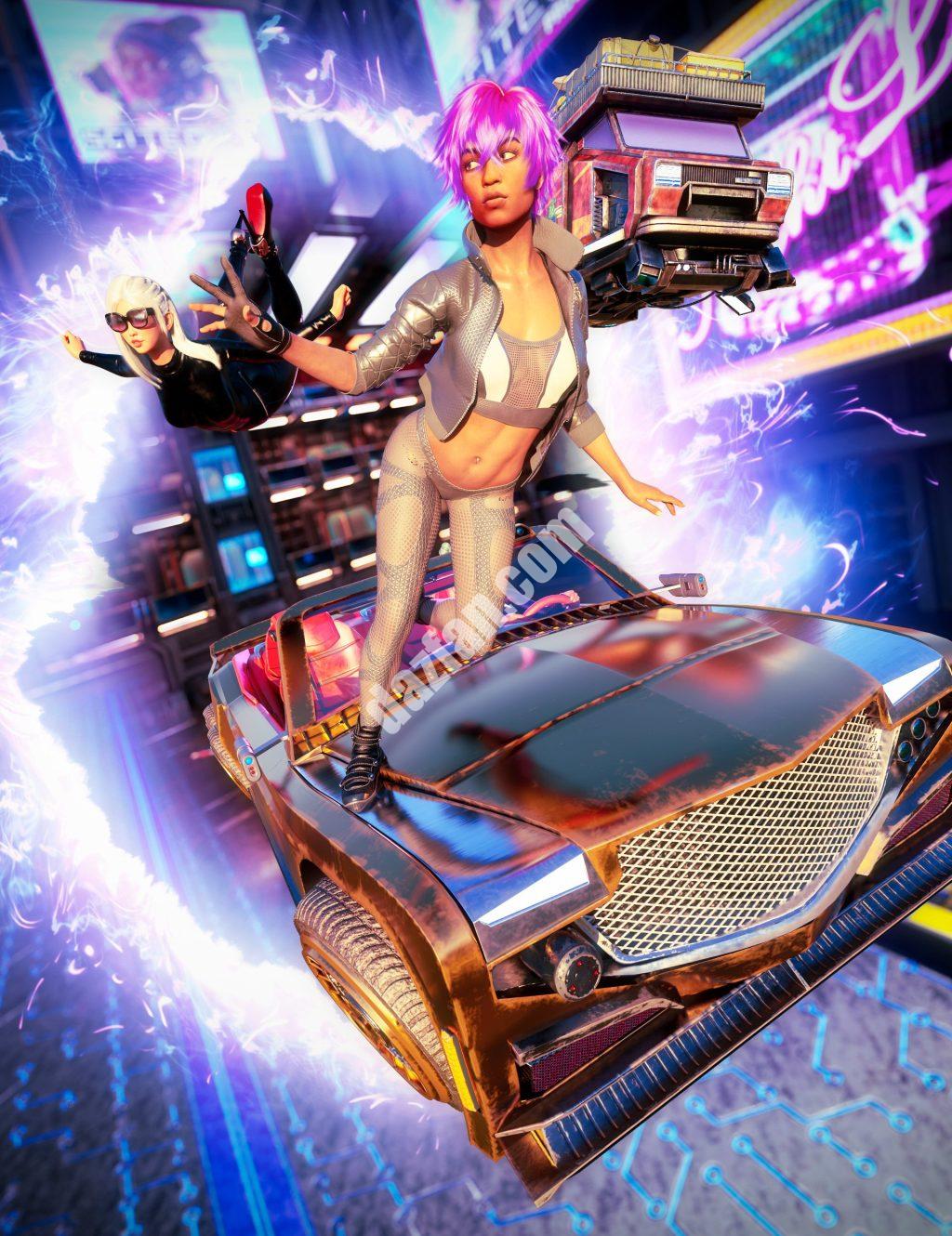 [daz合集] 赛博朋克城市超级捆绑包-DAZ爱好者